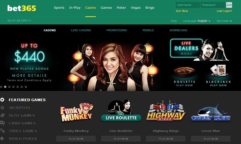 BET365 và giao diện web khoa học, dễ dùng