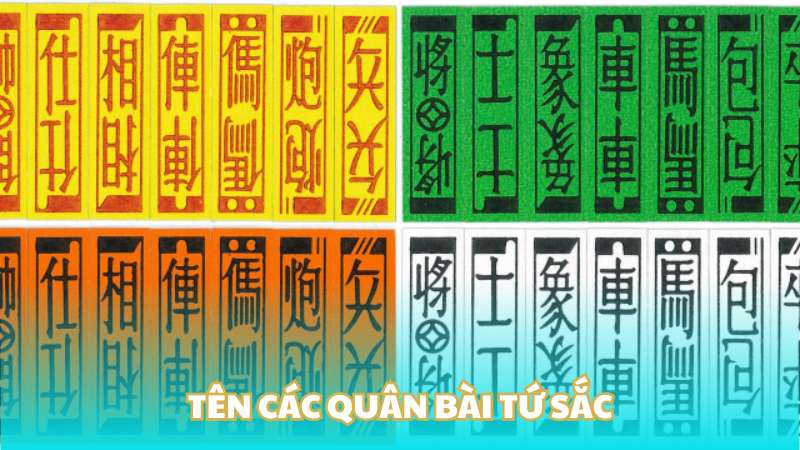 Tên các quân bài tứ sắc